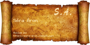 Séra Áron névjegykártya